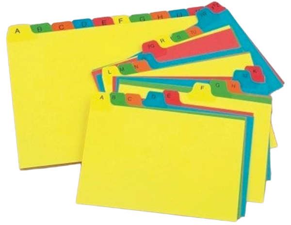 Bantex A5 Card File Box Index A–Z Colour 20 Pack