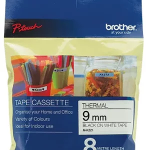 Brother Non-laminated Mk Tapes Black ON White 9mmx8m - Image 2