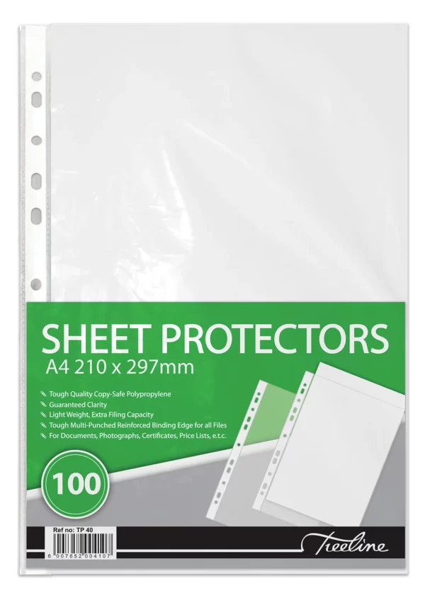 File Pocket Treeline 40Mic A4 100Pk