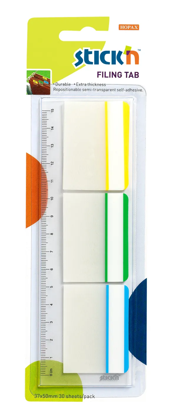 Stick 'n™ Filing Tabs 37mmx50mm 10 Sheets