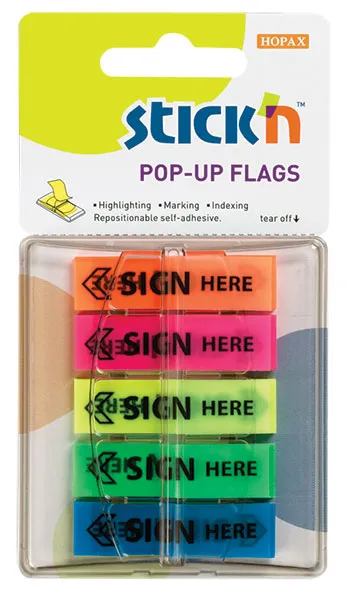 Stick 'n™ Sign Here Flags 12mm