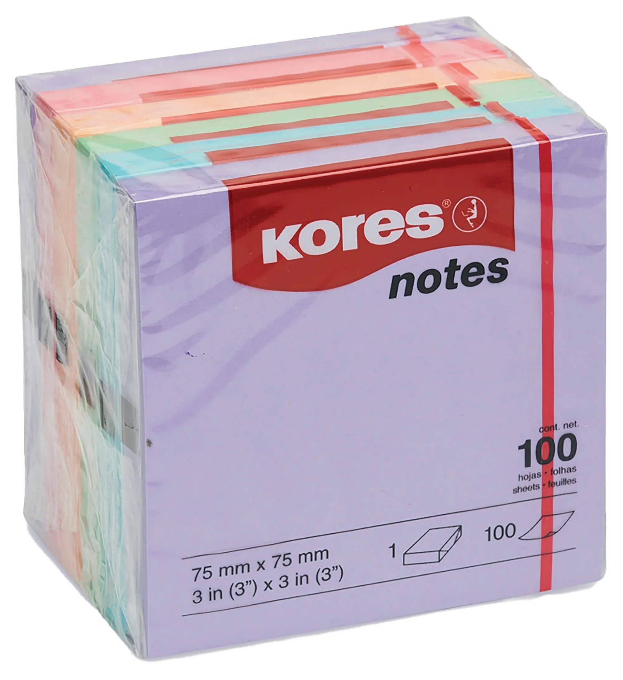 Kores Notes 75mm 100 Sheet - Image 1