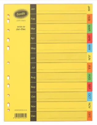 Bantex Manila Board Indices A4