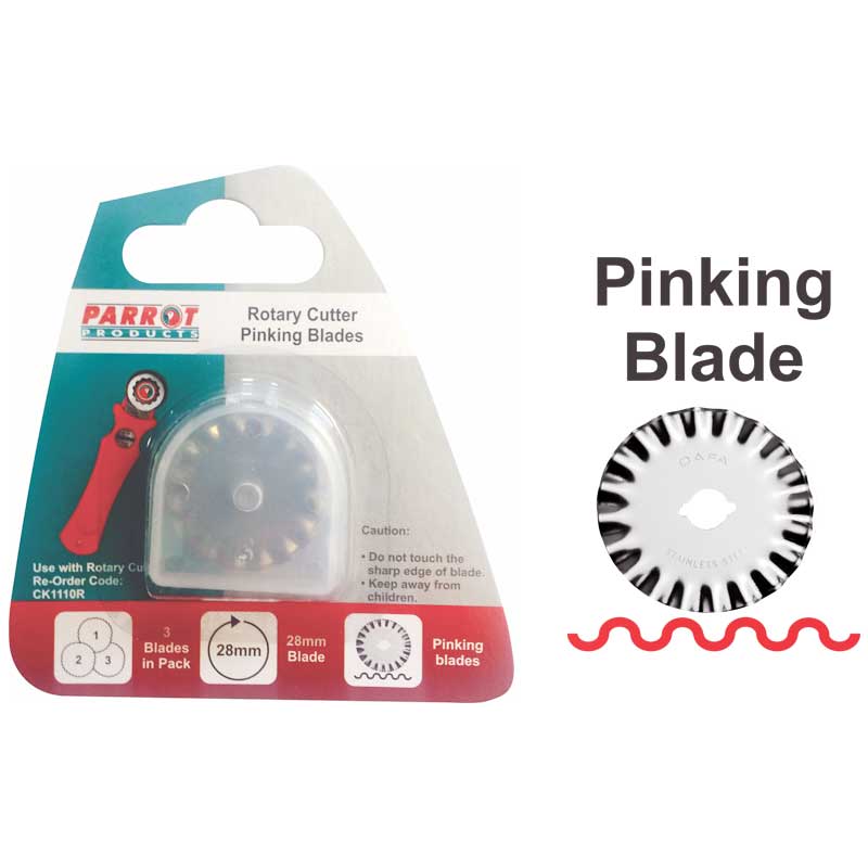 Parrot Rotary Cutter Blades Pinking 3 Pack - Image 3
