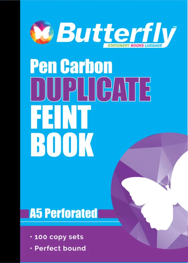 Butterfly Pen Carbon Books A5 100 Sets