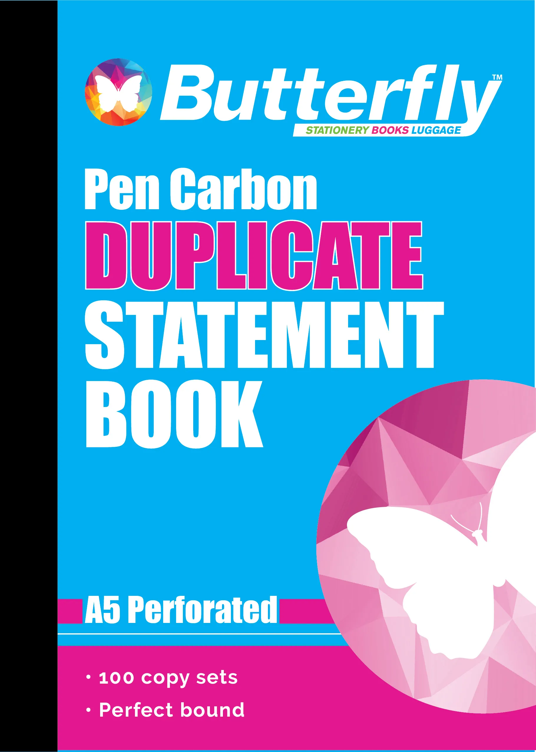 Butterfly Pen Carbon Books A5 100 Sets - Image 1