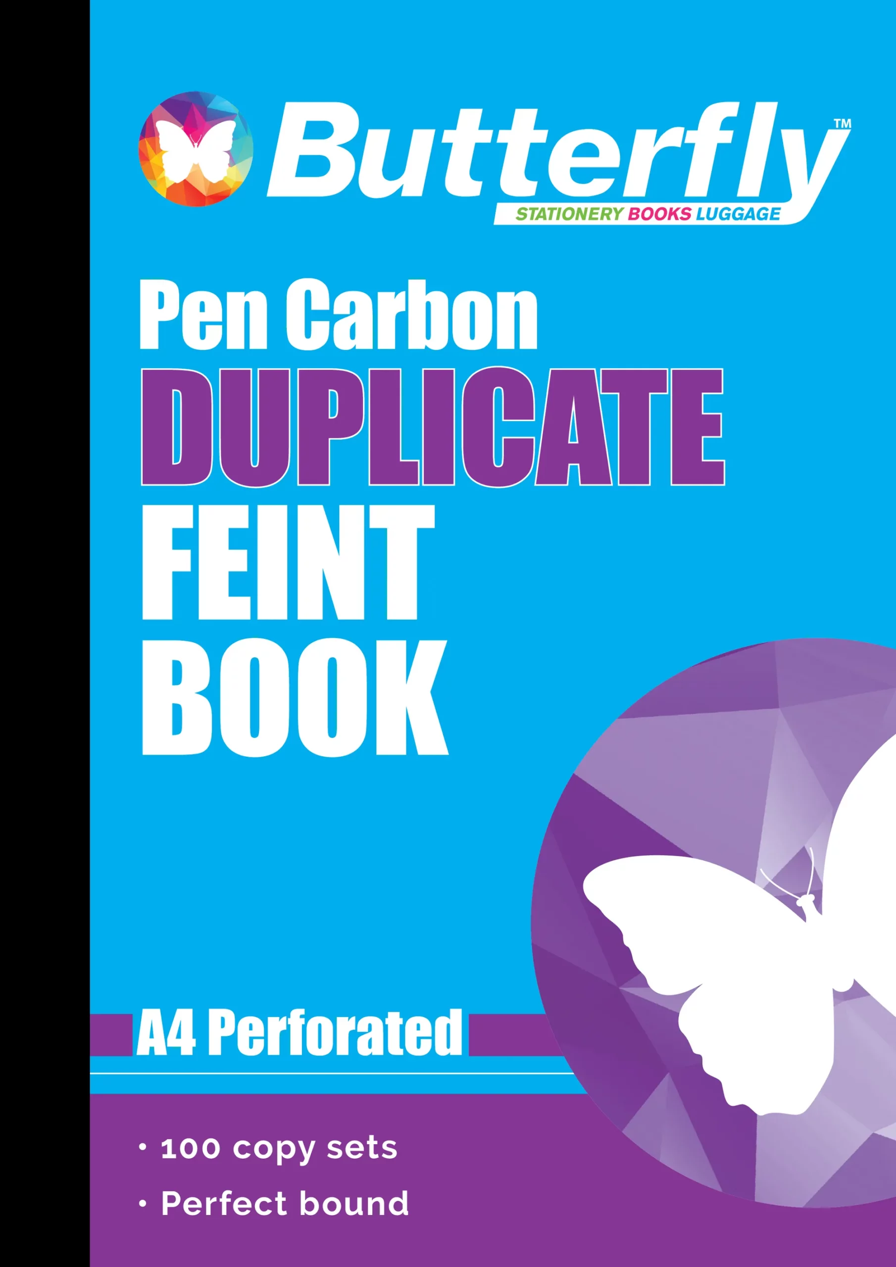 Butterfly Pen Carbon Books A4 100 Sets - Image 1