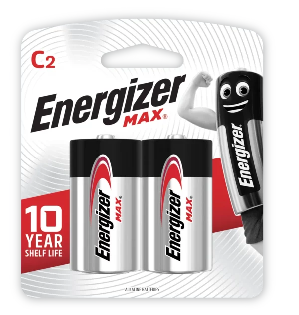 Energizer Max Alkaline Batteries C 2Pk