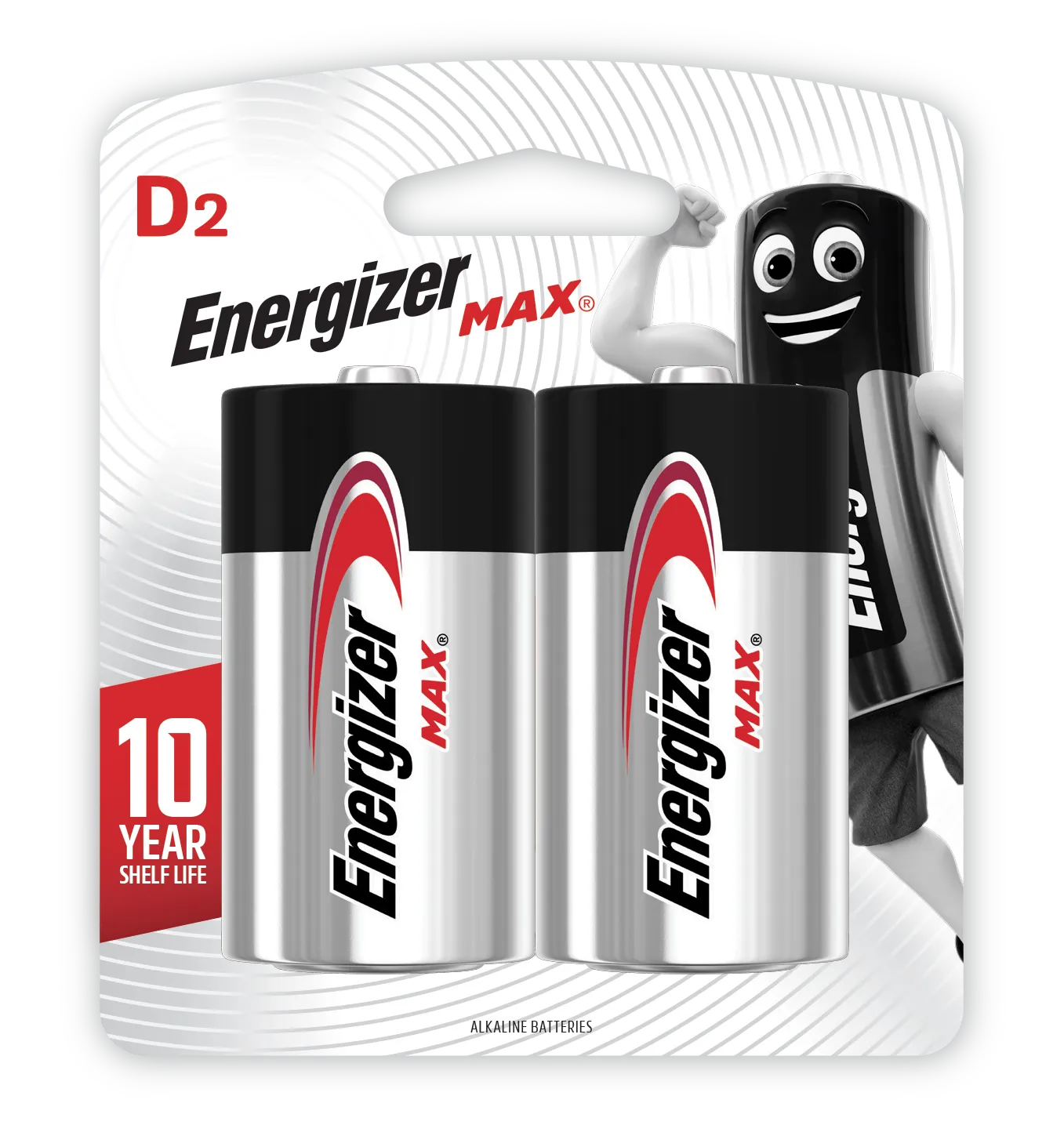 Energizer Max Alkaline Batteries D 2Pk - Image 1
