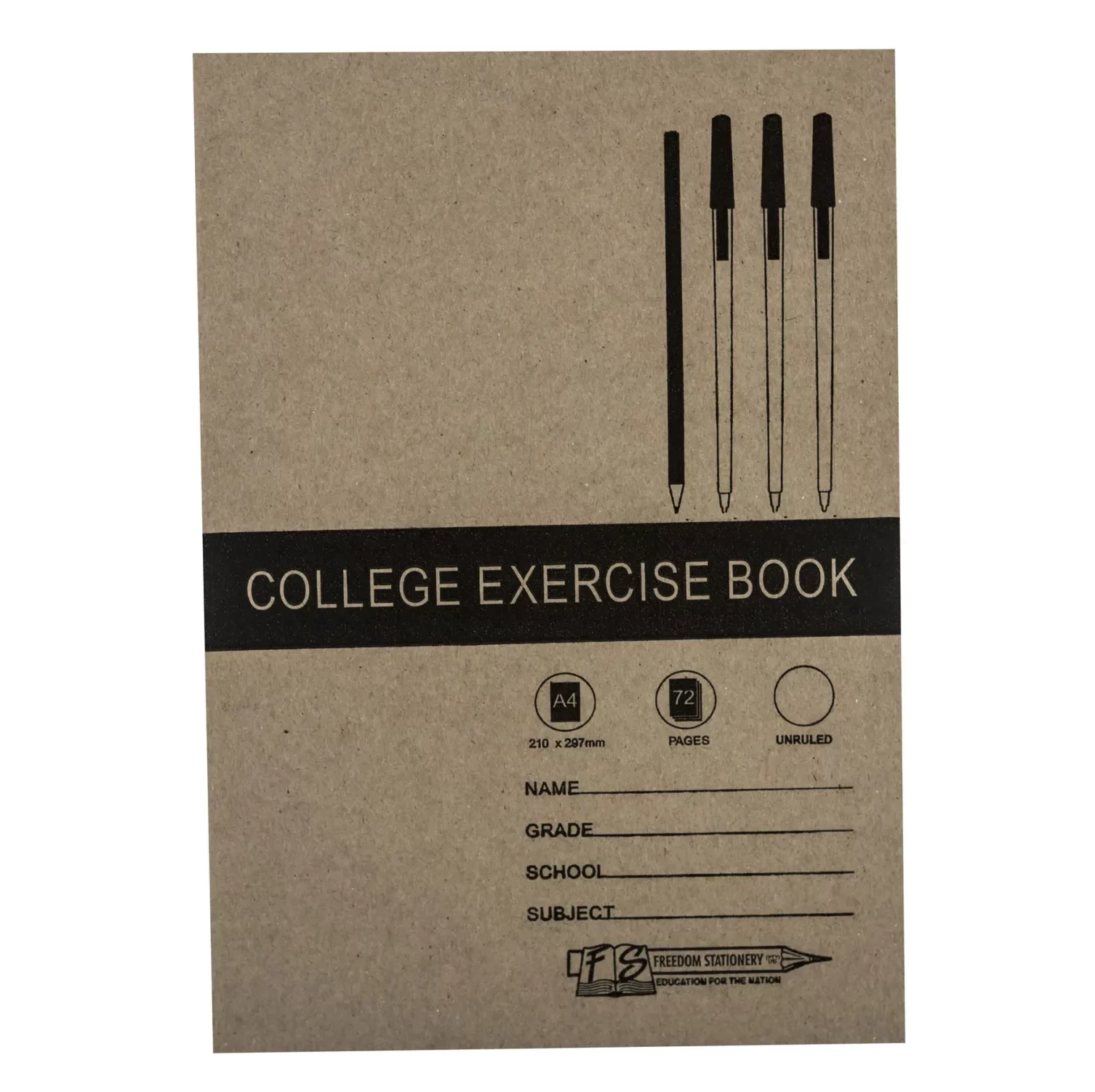 Exercise Books - A4 - Unruled - 72 Page - Image 1