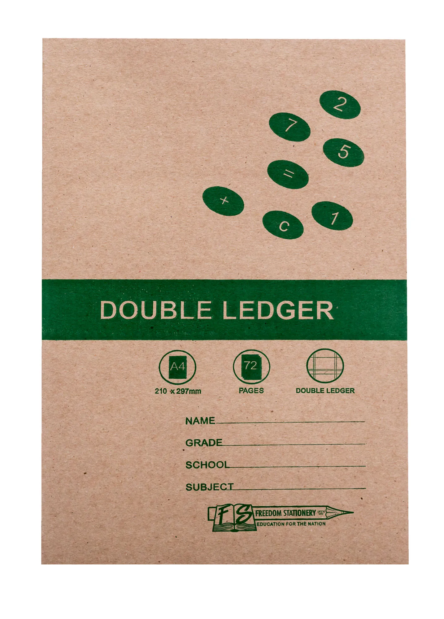Freedom A4 4 Column Ledger 72 Pages Soft Cover - Image 1