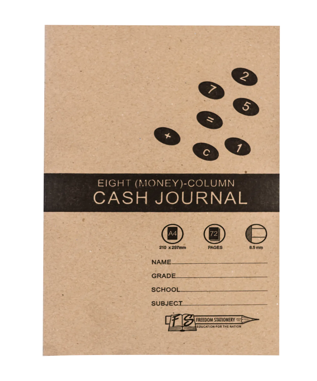 Freedom A4 8 Column Cash Journal 72 Pages Soft Cover - Image 1