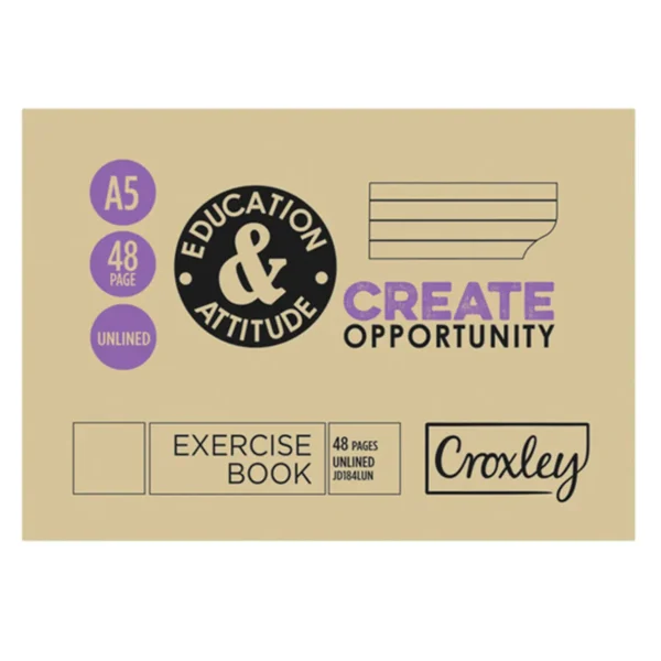 CROXLEY Exercise Books A5L Unruled 48 Page