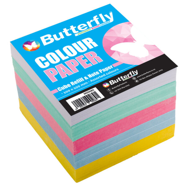 Butterfly Cube Refills 100mmx100mm Assorted