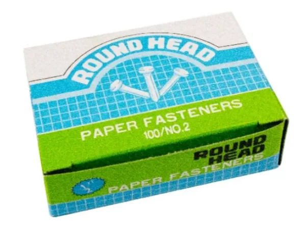 Fastener Paper Round Head No2 12mm 100Pack