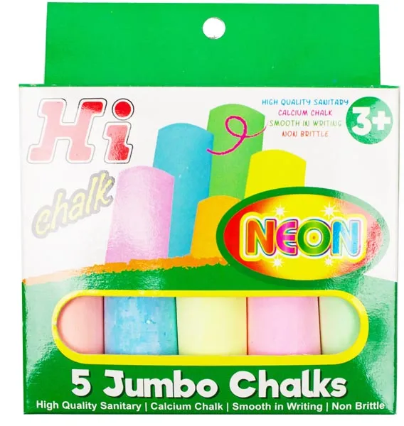 HI Jumbo Chalk Assorted 5 Pack