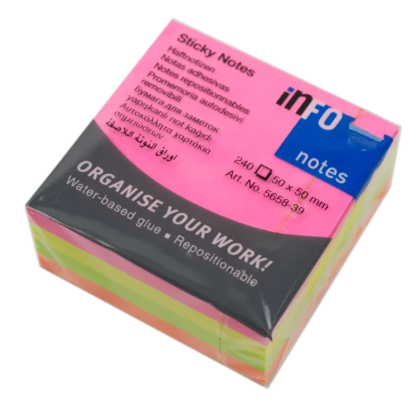 Info Sticky Notes 50mm 240 Sheets