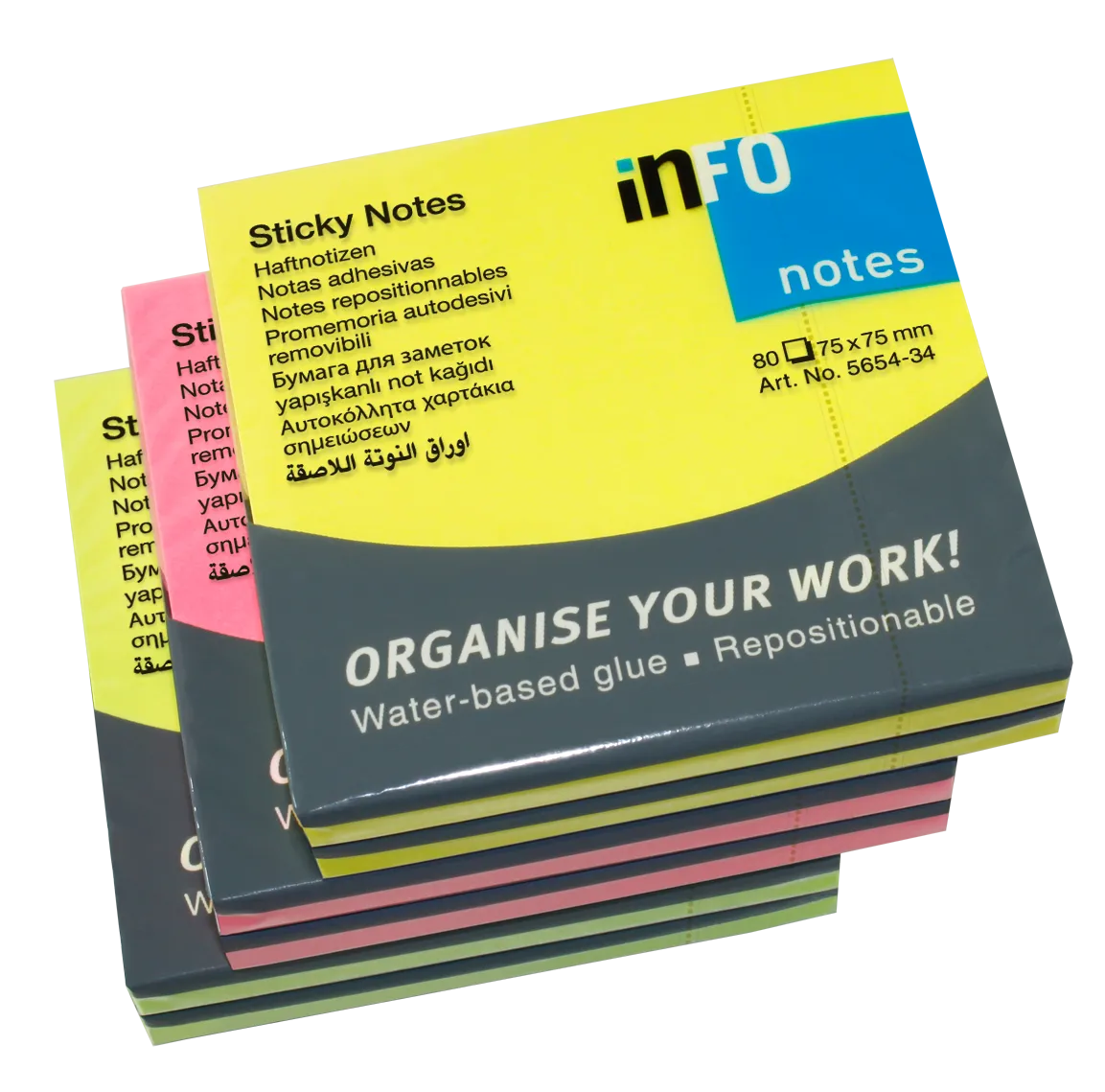Info Sticky Notes 80 Sheets - Image 1