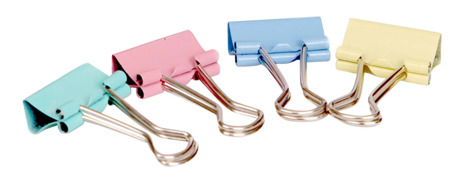 Kenzel Foldback Clips 25mm Pastel 48 Pack - Image 2