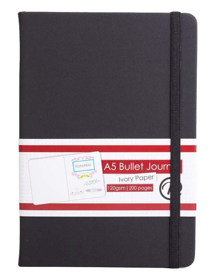 Kenzel A5 Bullet Journal Black – Dot Grid Hardcover - Image 1