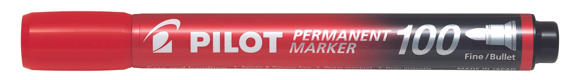 Pilot 100 Permanent Marker Red 1.0mm - Image 2