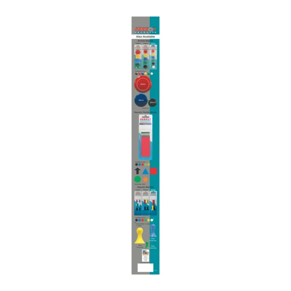 Parrot Magnetic Flex Strips 1000x10mm White 500mm 2 Strips