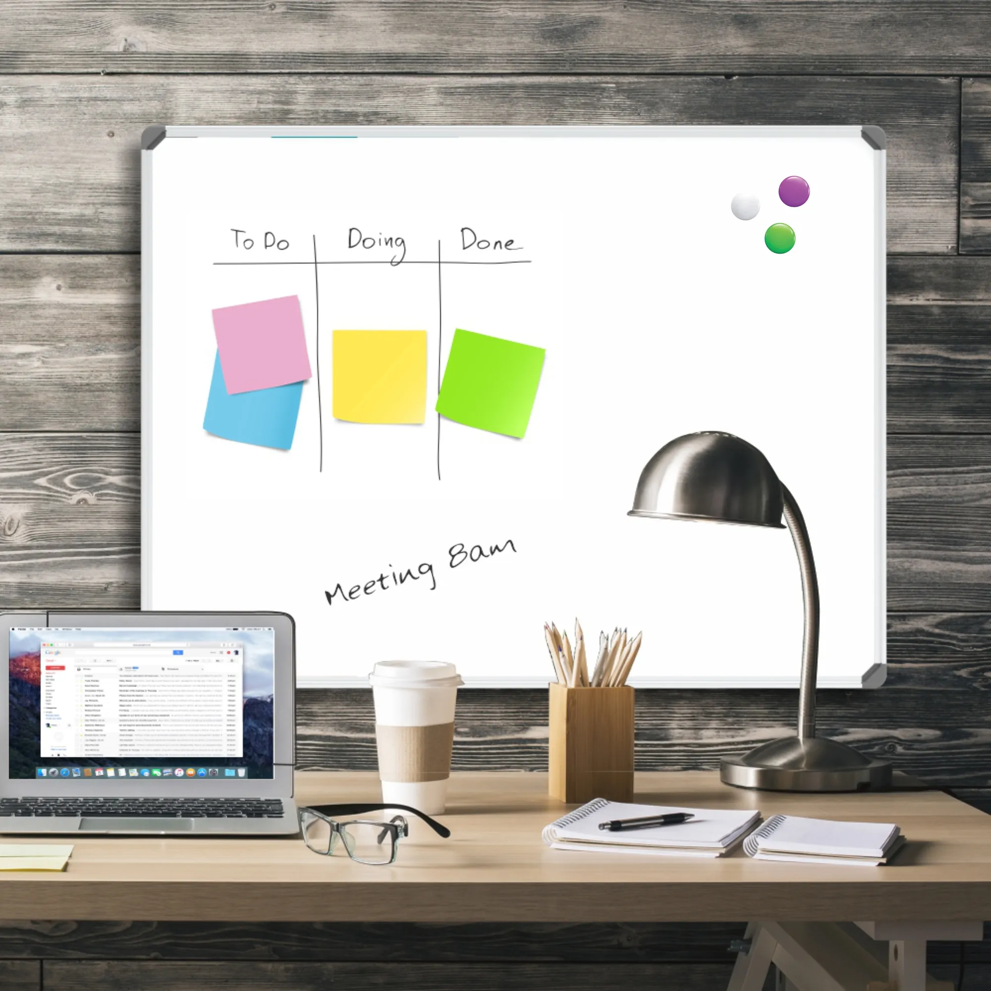Parrot Magnetic Slimline Whiteboards 900x600mm 18mm - Image 4