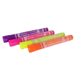 Parrot Glass/Chalk Board Markers Assorted Neon 4 Pack 4.0mm - Image 2