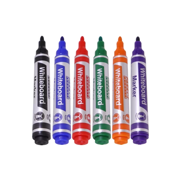 Parrot Whiteboard Markers Assorted 6 Pack 3mm