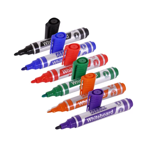 Parrot Whiteboard Markers Assorted 6 Pack 3mm
