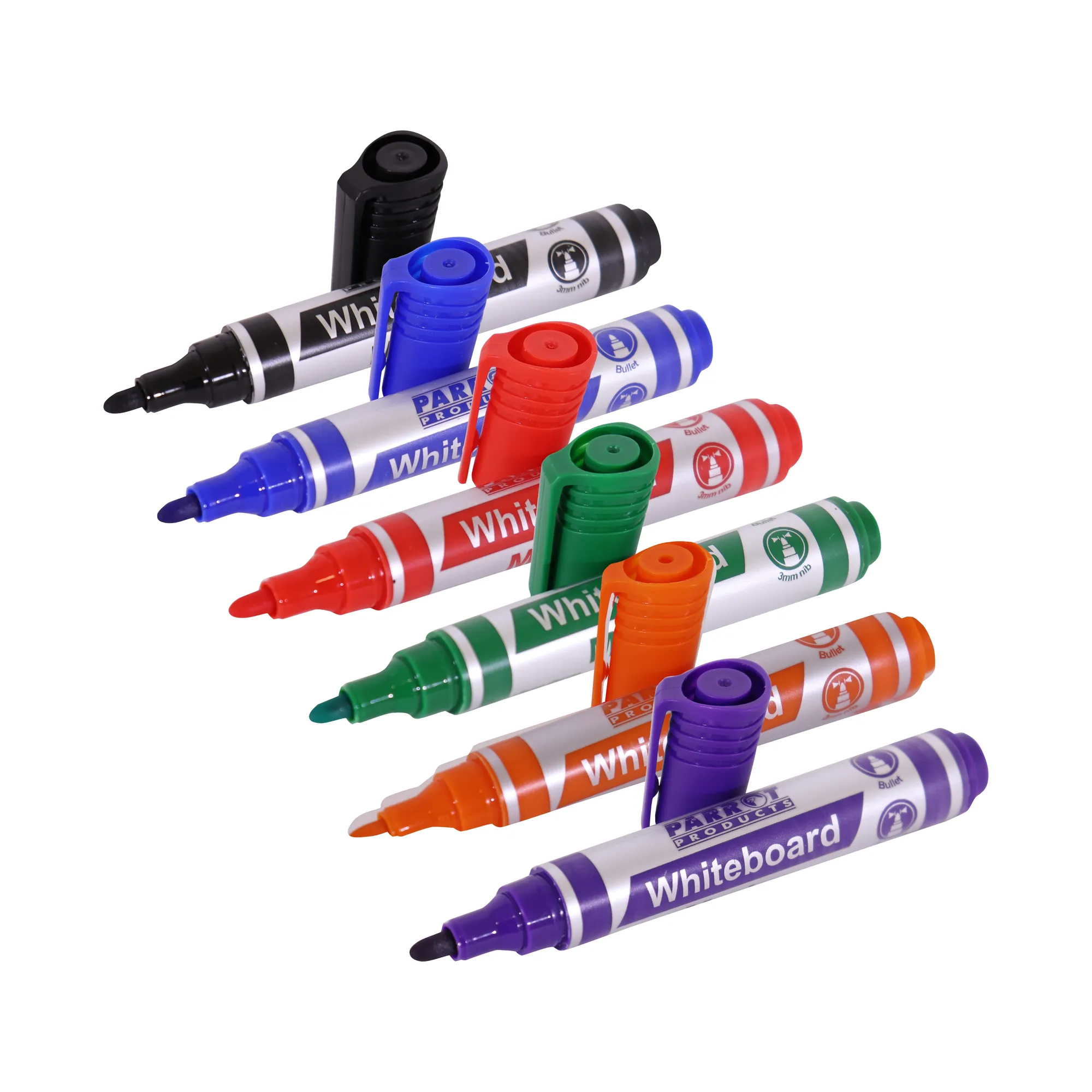 Parrot Whiteboard Markers Assorted 6 Pack 3mm - Image 3