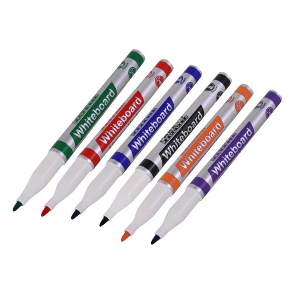 Parrot Whiteboard Slimline Markers Assorted 6 Pack 2mm