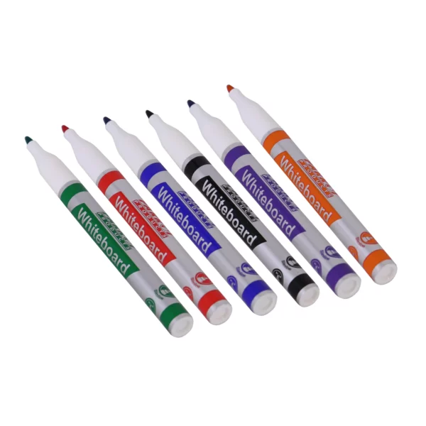 Parrot Whiteboard Slimline Markers Assorted 6 Pack 2mm