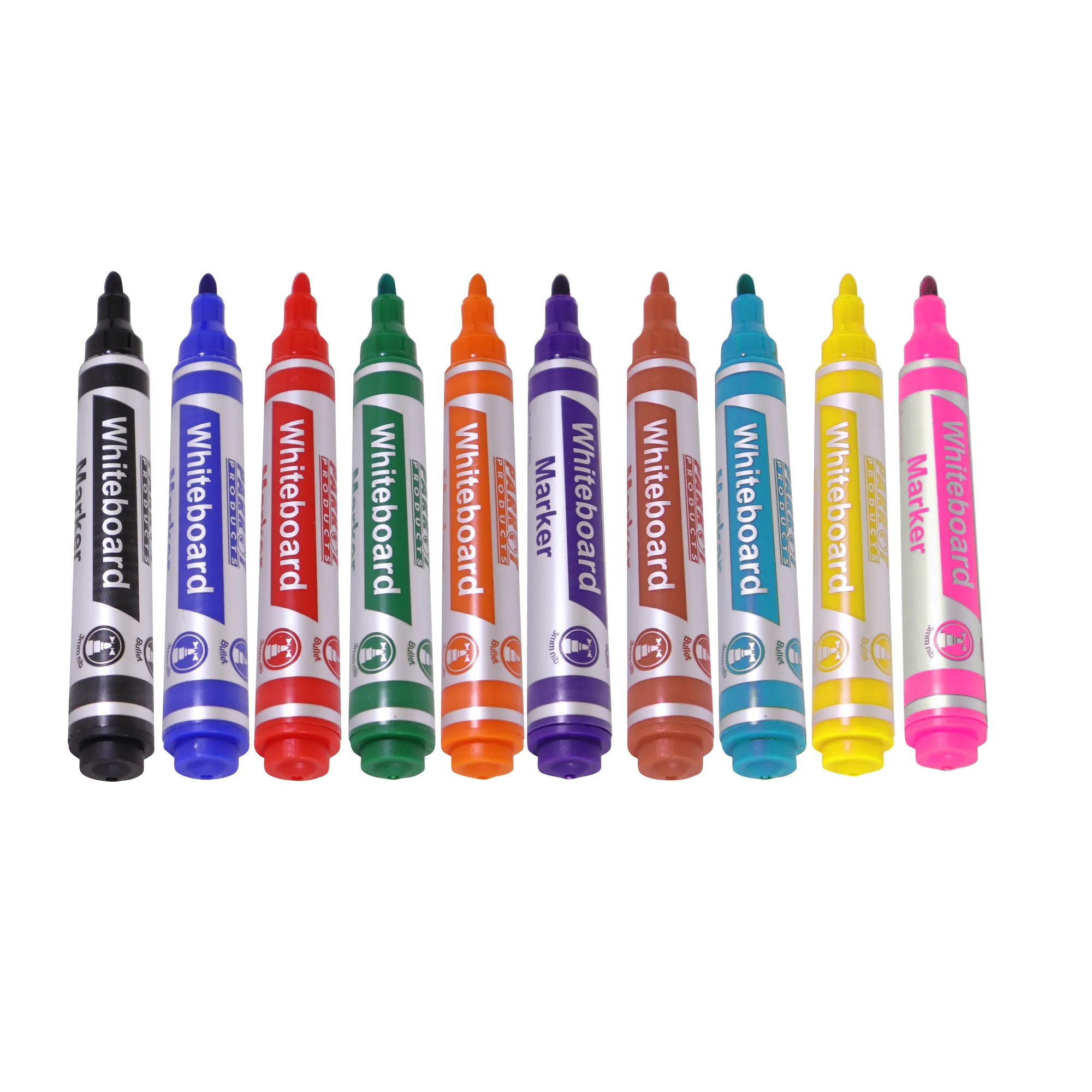 Parrot Whiteboard Markers Assorted 10 Pack 3mm - Image 2