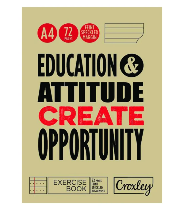CROXLEY Exercise Book A4 Speckled F&M 72 Page