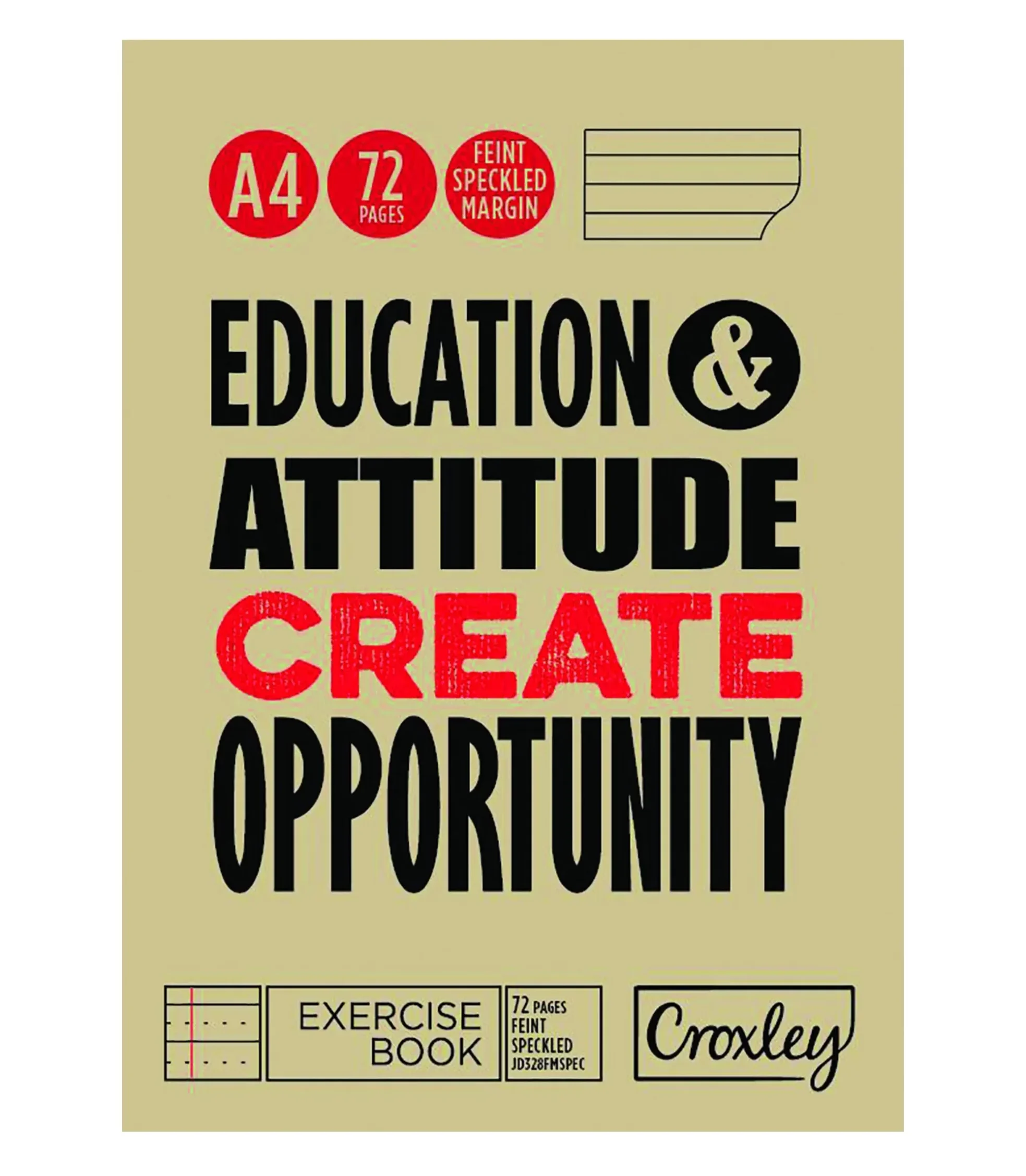 CROXLEY Exercise Book A4 Speckled F&M 72 Page - Image 1