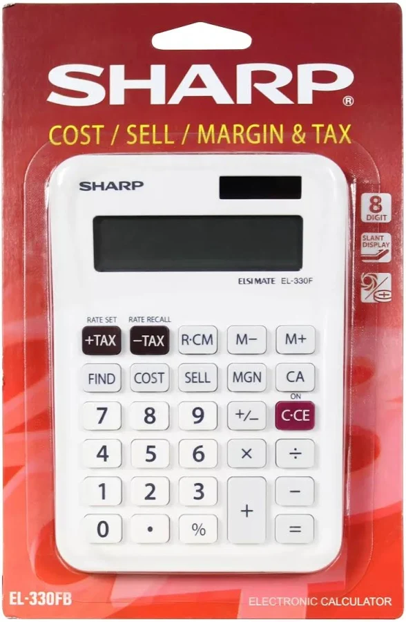 SHARP EL-330F Desktop Calculator – 8 Digit