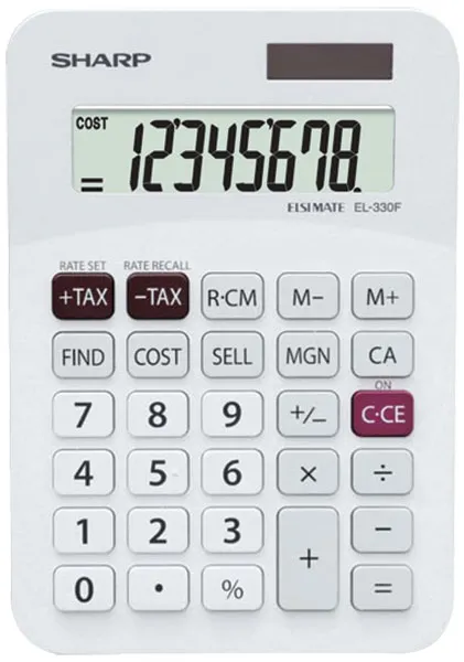 Sharp El-330 Mini Desk Calculator 102mmx148mm