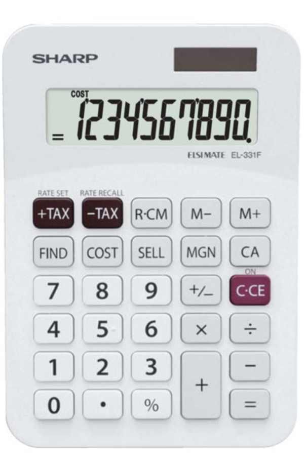 SHARP EL-330F Desktop Calculator – 8 Digit