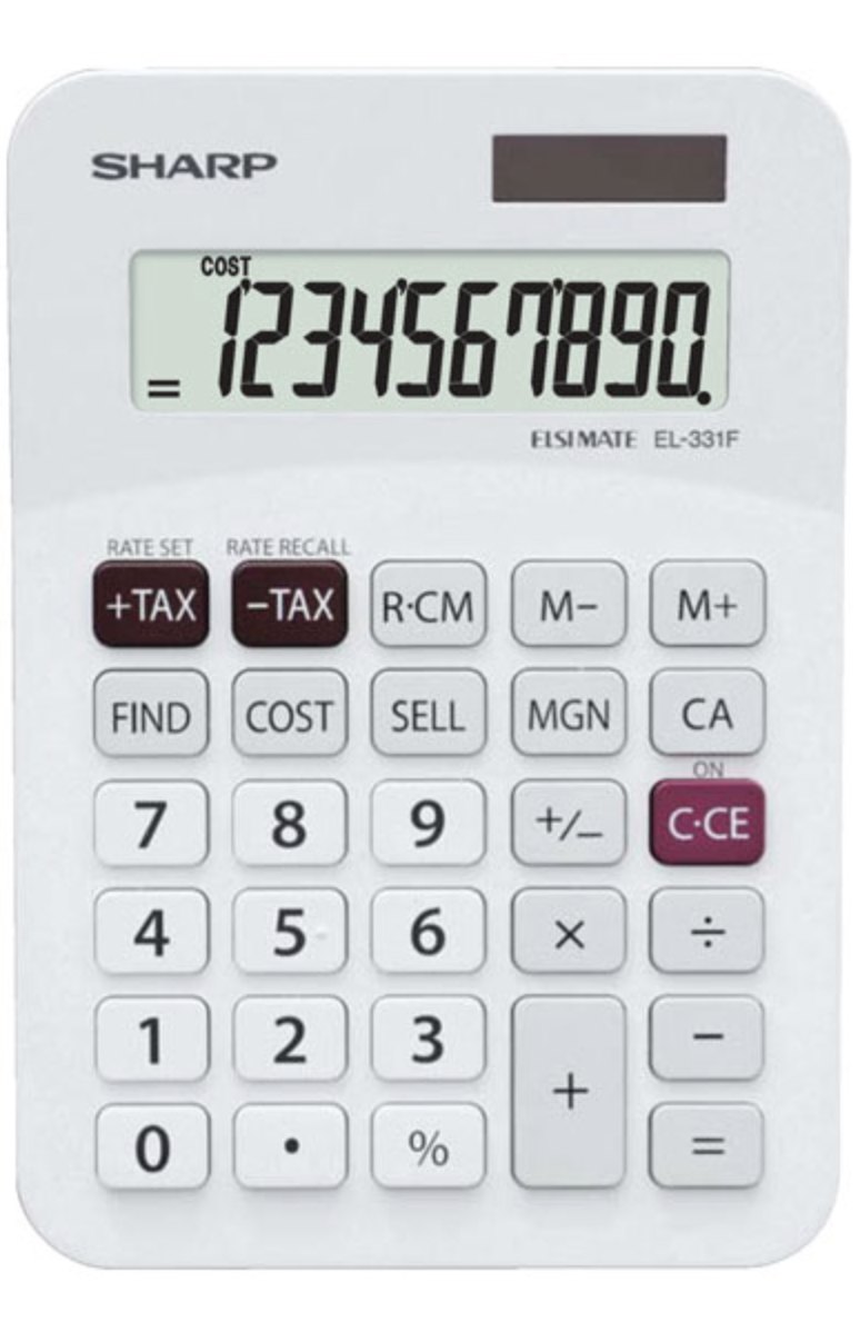 SHARP EL-330F Desktop Calculator – 8 Digit - Image 1