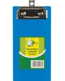 Trefoil A6 Transparent Clipboard - Blue