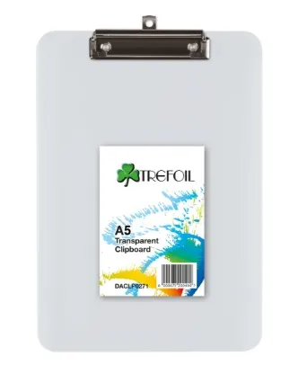 Clipboard Transparent Trefoil A5 Clear