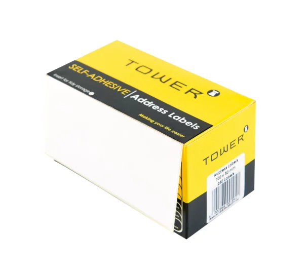 Tower White Address Labels 50mm