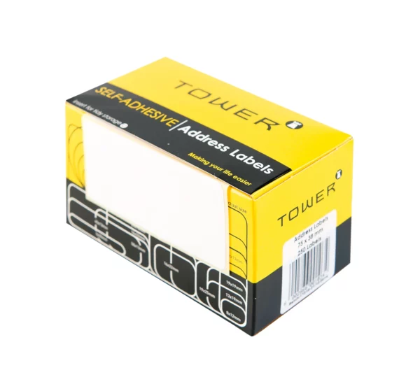 Tower White Address Labels 38mm