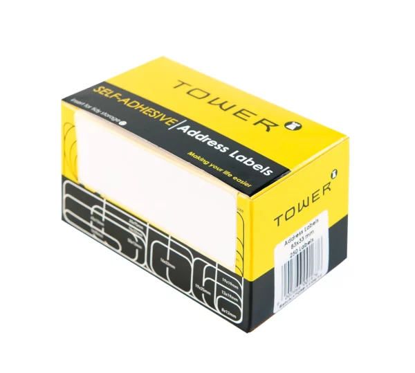 Tower White Address Labels 33mm