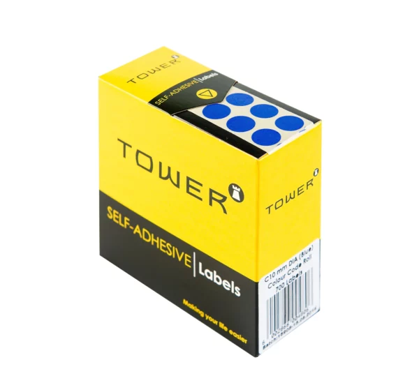 Tower Round Colour Code Labels 10mm