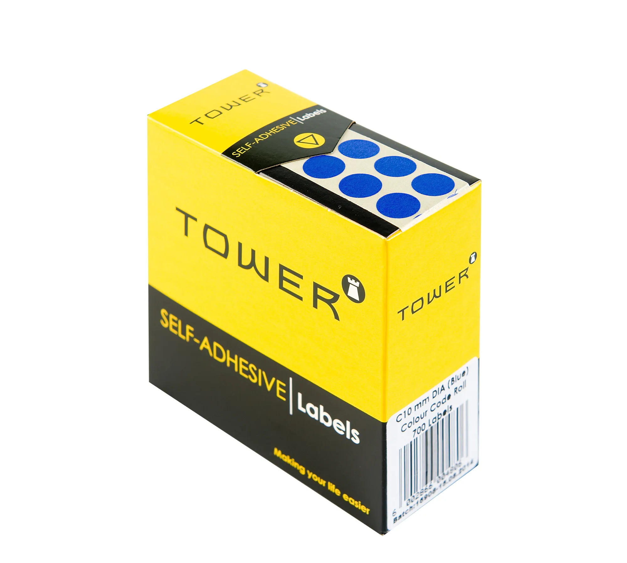 Tower Round Colour Code Labels 10mm - Image 1