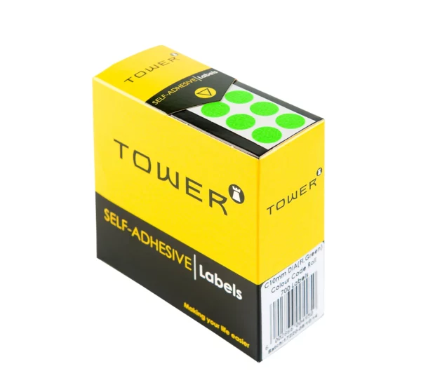Tower Round Colour Code Labels 10mm