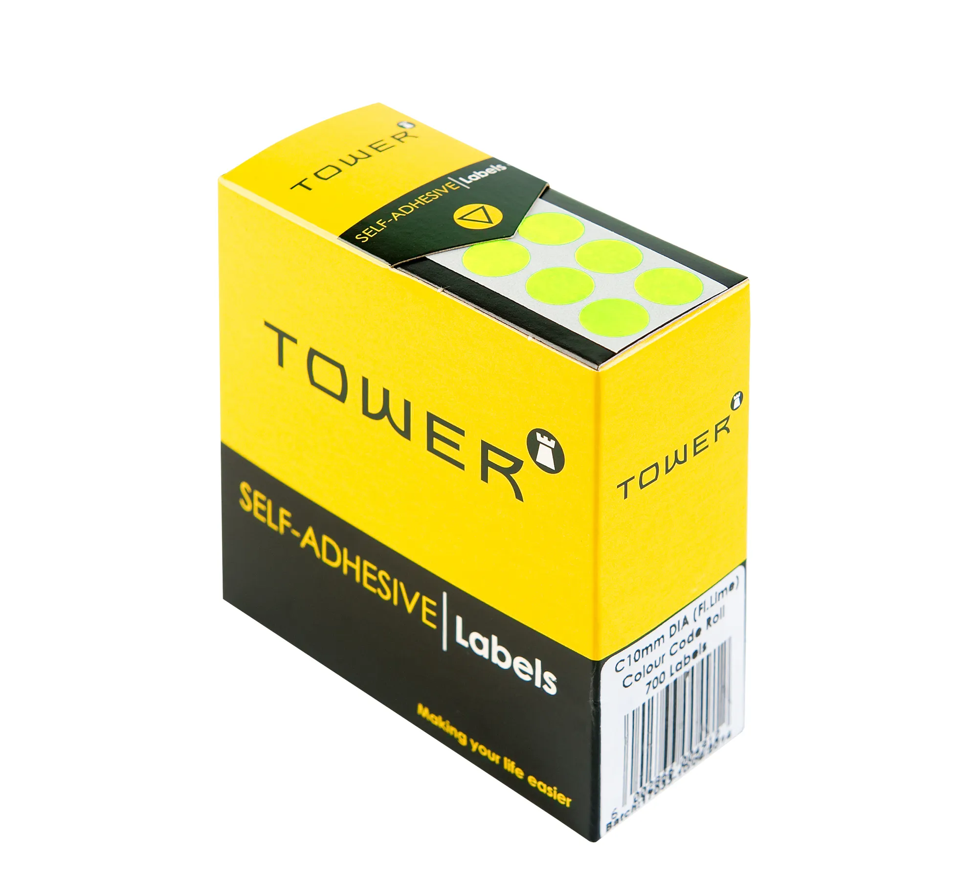 Tower Round Colour Code Labels 10mm - Image 1