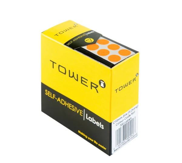 Tower Round Colour Code Labels 10mm